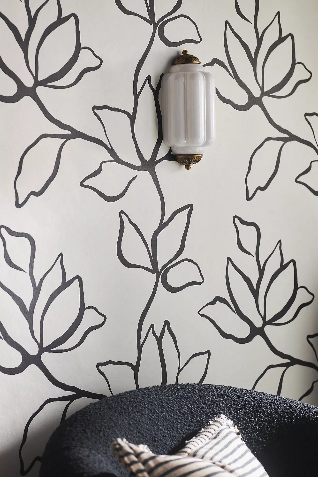 The Eloise Scallop Milk Glass Flush Sconce Wall Light