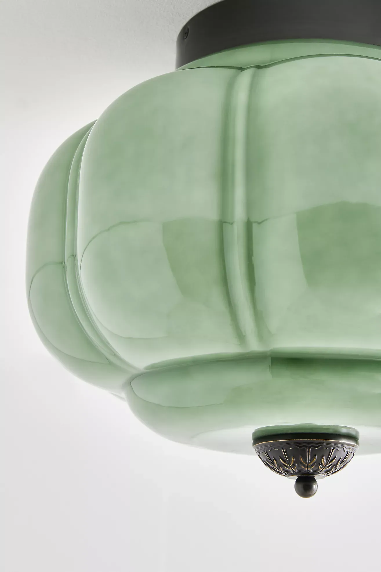 The Eloise Scallop Milk Glass Flush Mount Ceiling Light