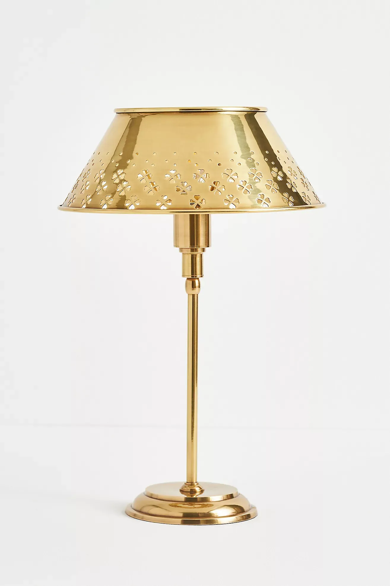 Amilia Enameled Brass Perforated Table Lamp