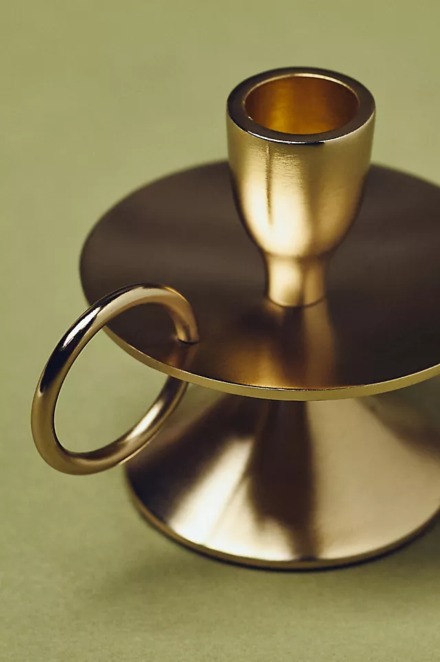 Naya Tinted Brass Lacquer Taper Candle Holder