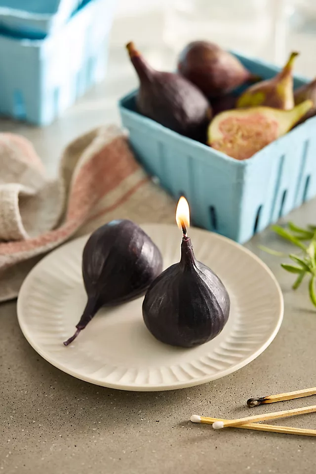 Happy Organics Fig Beeswax Candles, Set of 2