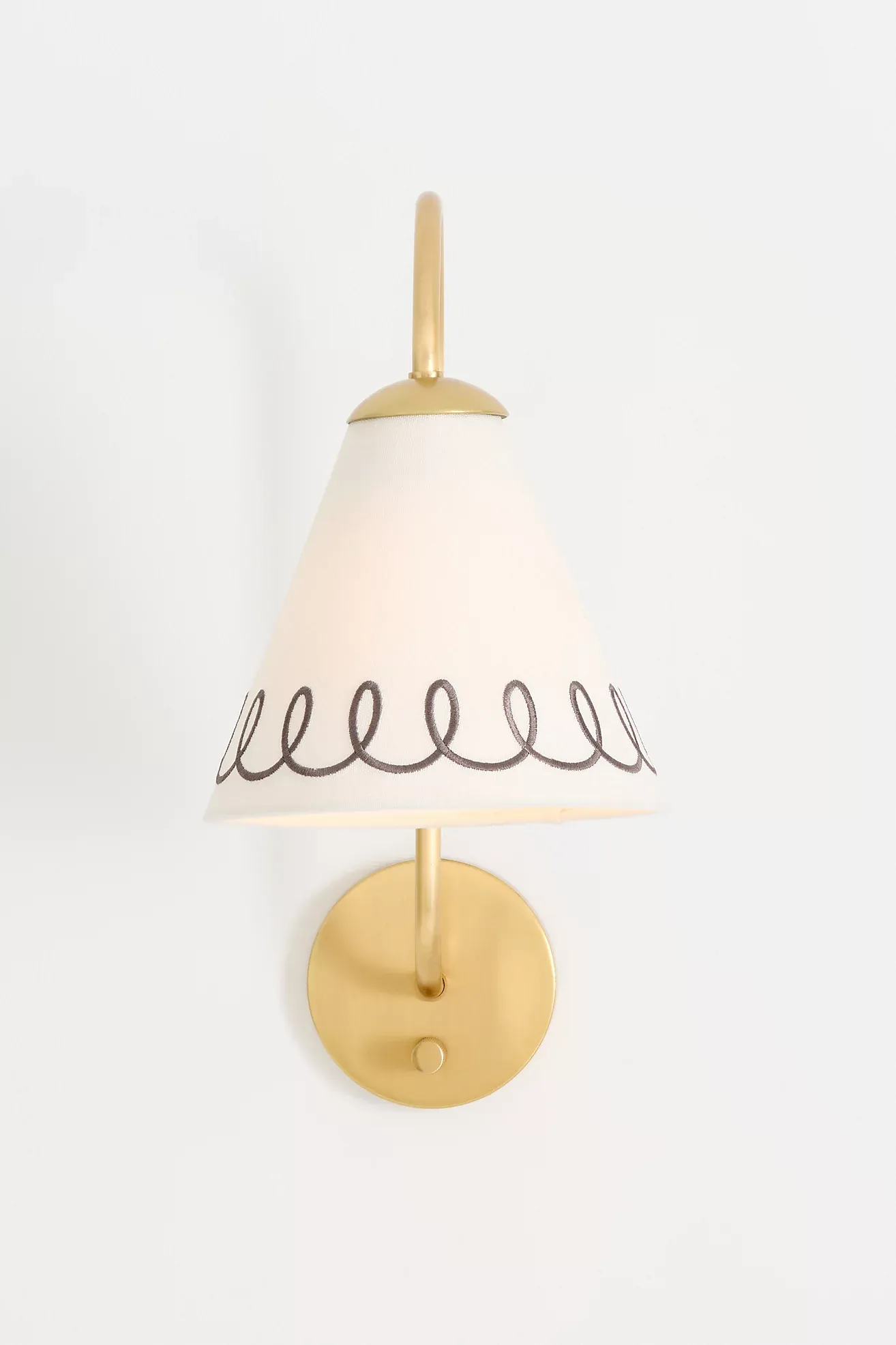Maeve Embroidered Loop Shaded Sconce Wall Light