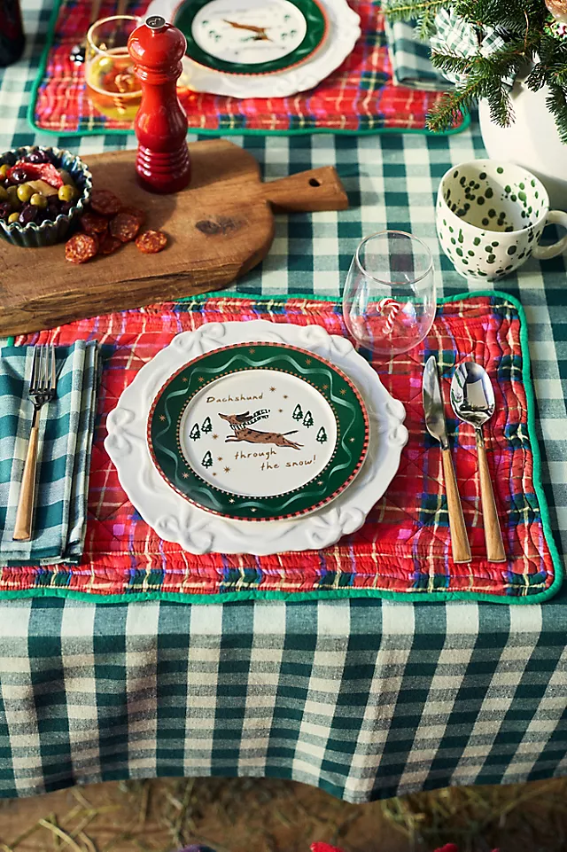 Caroline Stoneware Holiday Dessert Plate