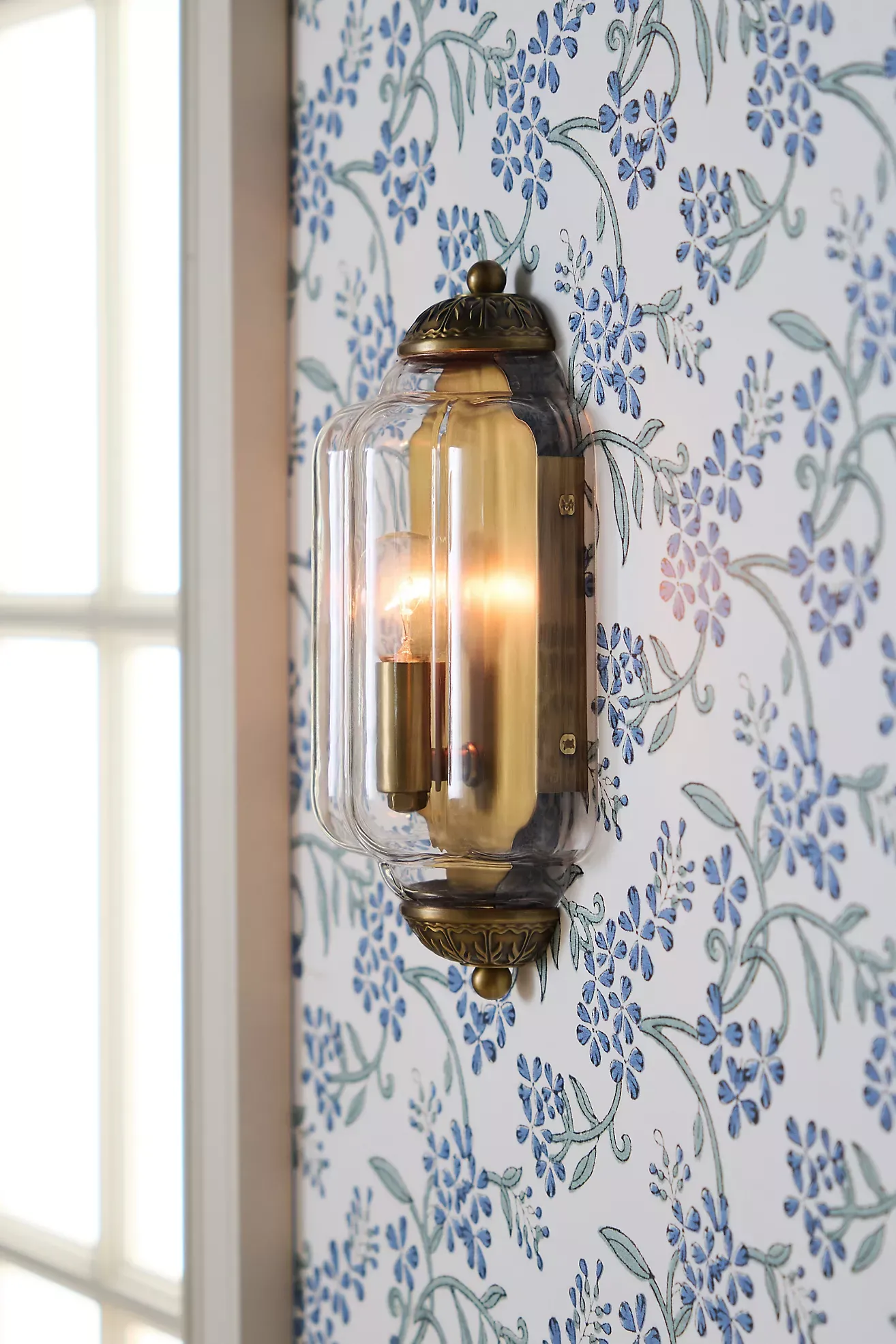 The Eloise Scallop Milk Glass Flush Sconce Wall Light