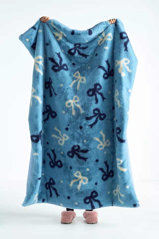 Maeve Printed Faux Fur Throw Blanket