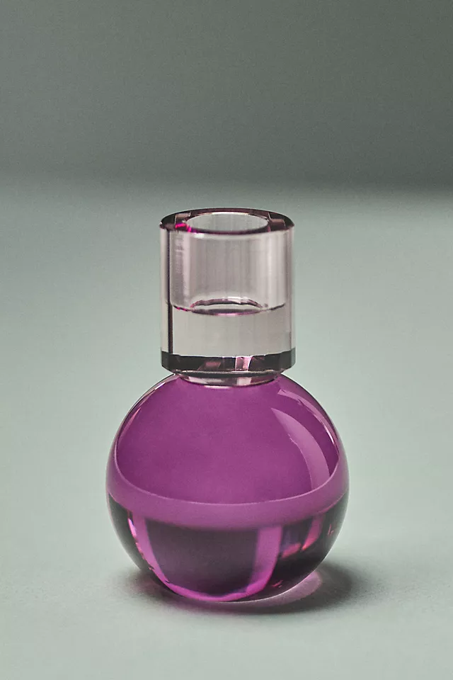 Modern Cut Glass Candle Holder