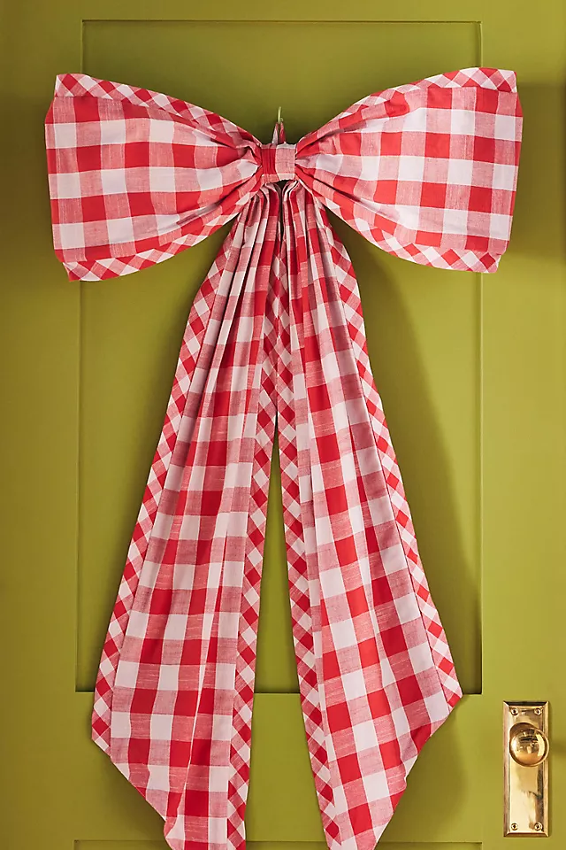 Gingham Bow Tree Topper