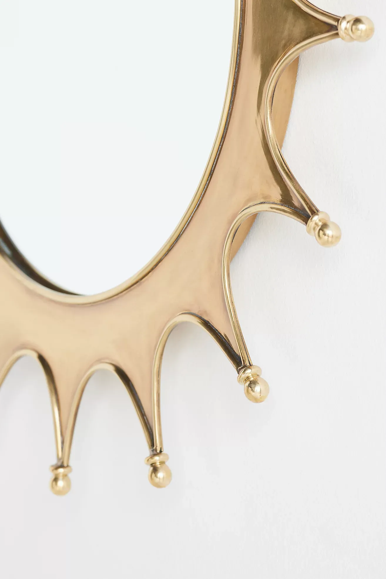 Soleil Brass Sun Wall Mirror