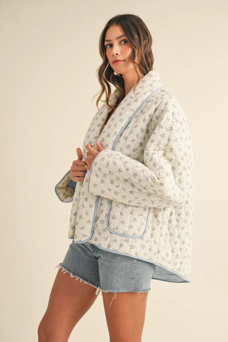 Callie Floral Print Quilt Jacket