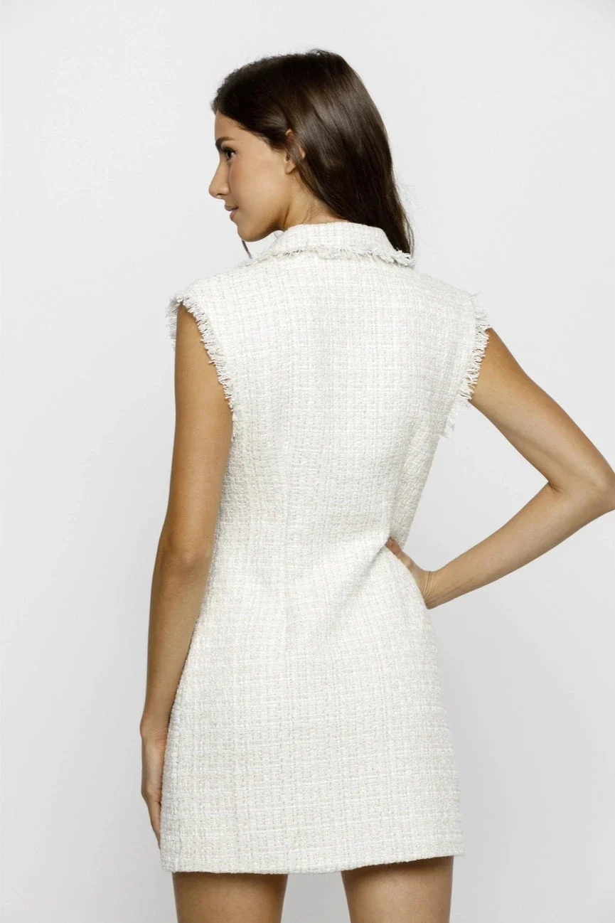 Tinsley Tweed Collar Mini Dress