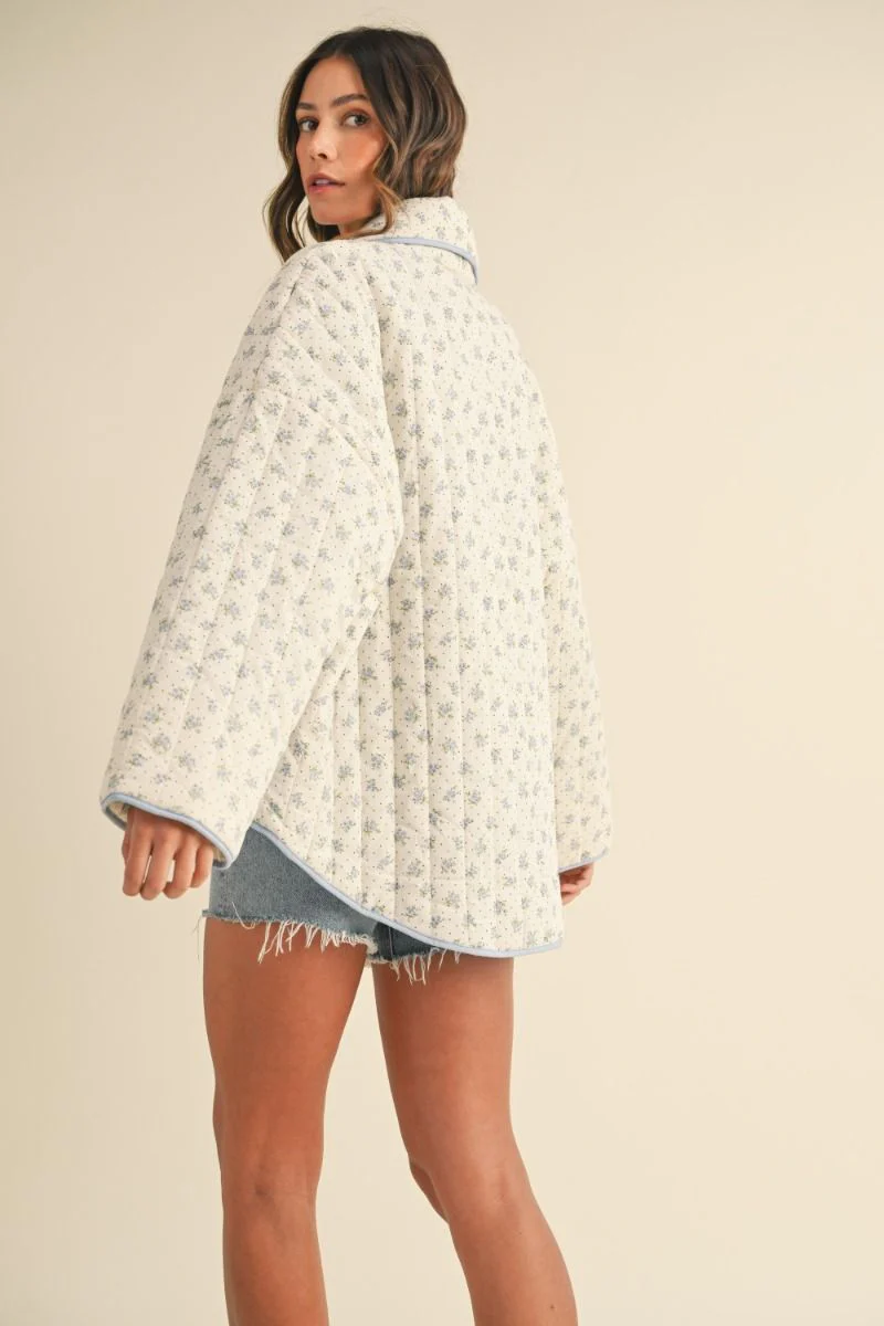 Callie Floral Print Quilt Jacket