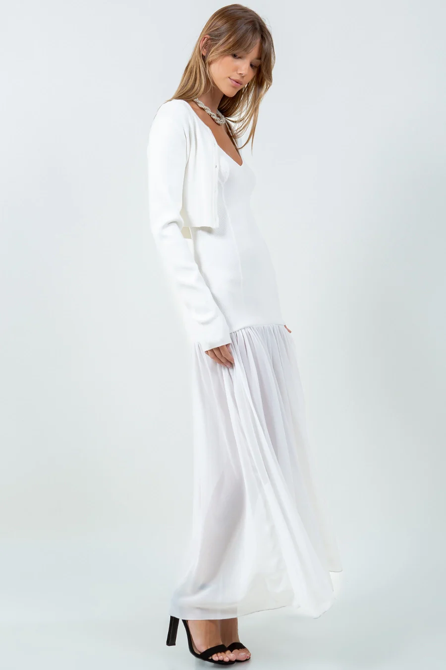 Alice Two-Piece Knitted Dress with Cardigan