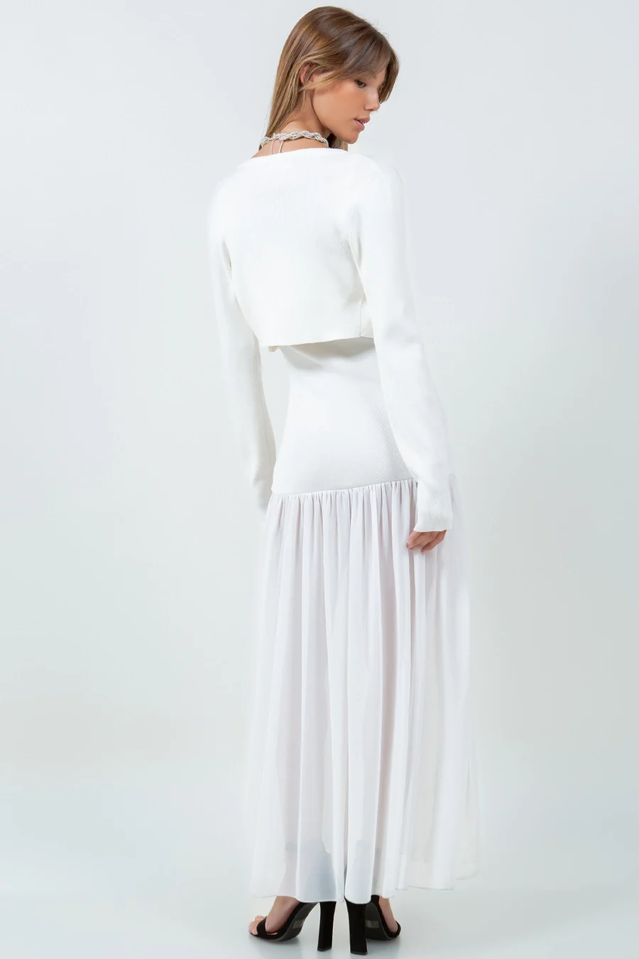 Alice Two-Piece Knitted Dress with Cardigan