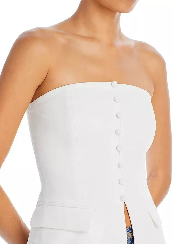 Sutton Strapless Button Up Corset Tube Top