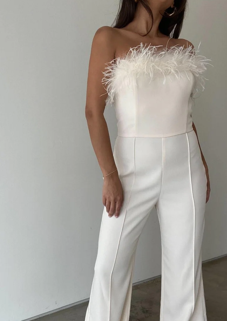 Quinn Twill Feather Jumpsuit