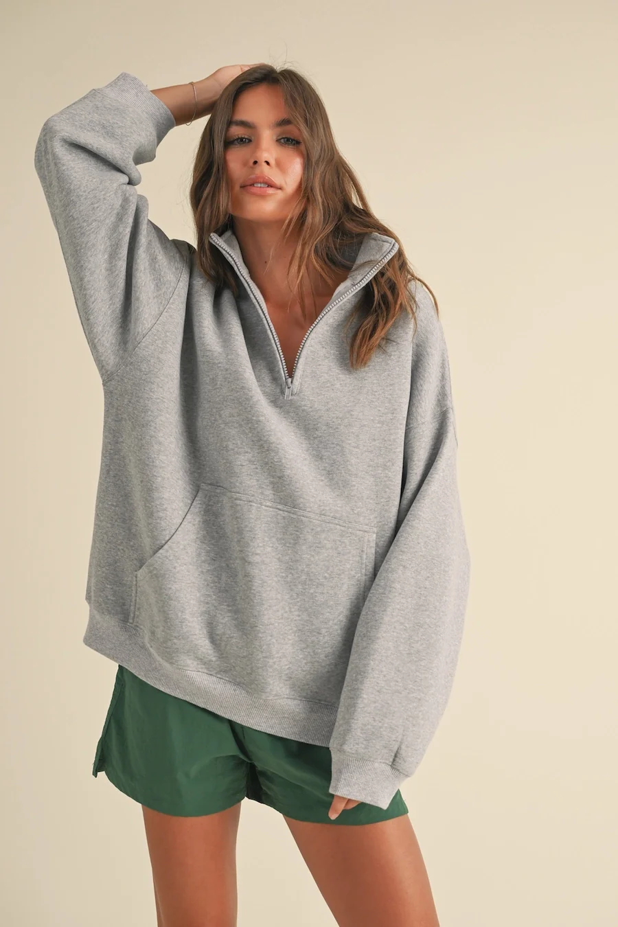 Drew Oversized Pullover Half Zip