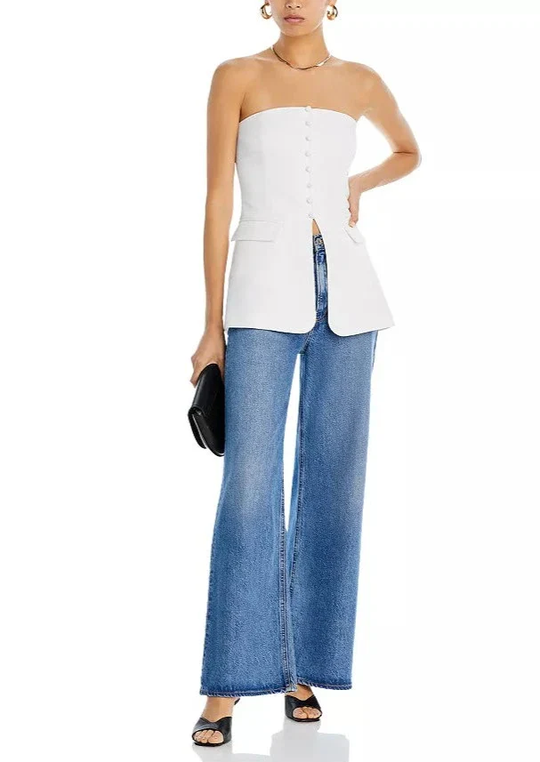 Sutton Strapless Button Up Corset Tube Top