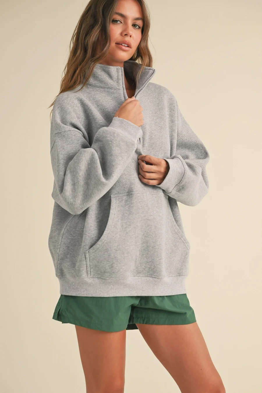 Drew Oversized Pullover Half Zip