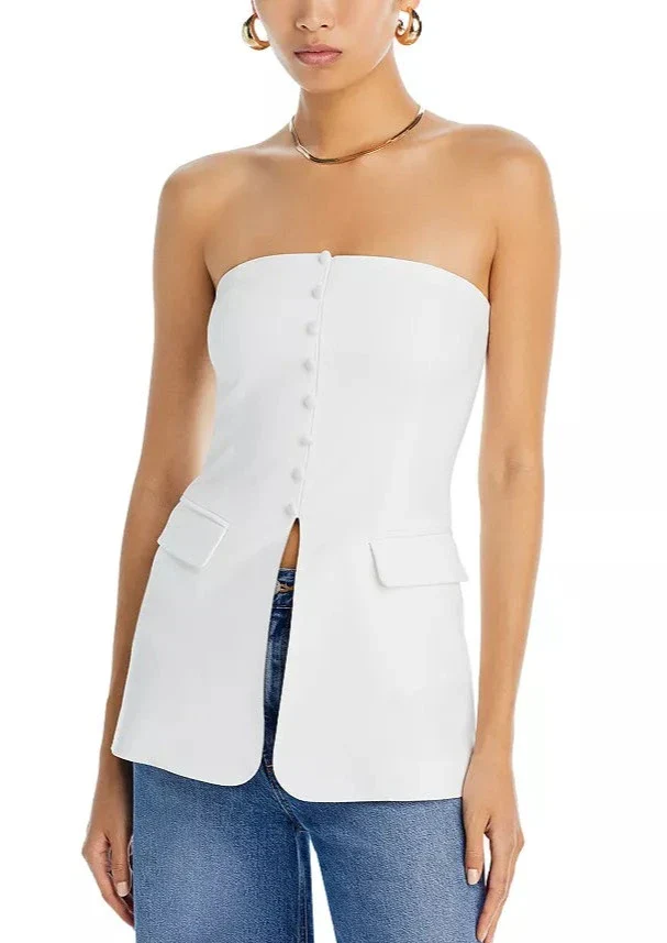 Sutton Strapless Button Up Corset Tube Top