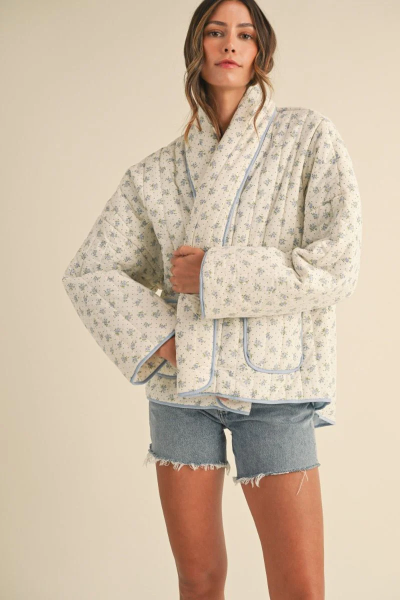 Callie Floral Print Quilt Jacket