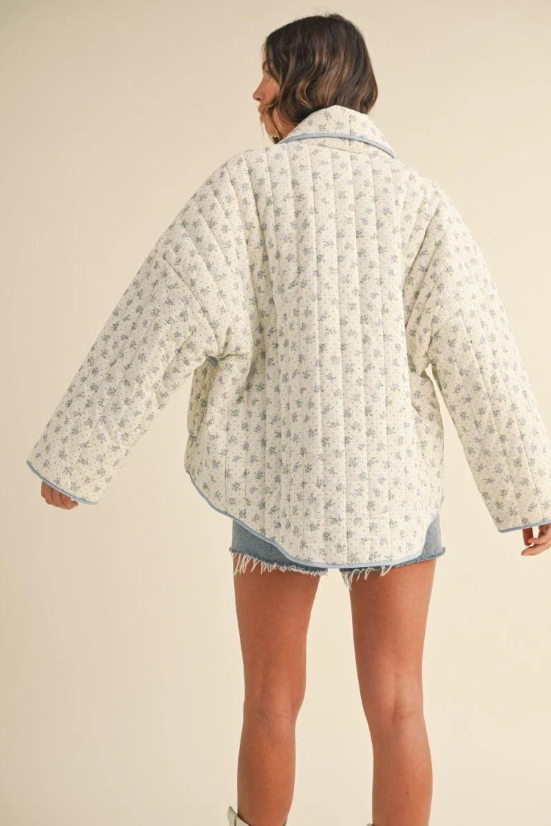 Callie Floral Print Quilt Jacket
