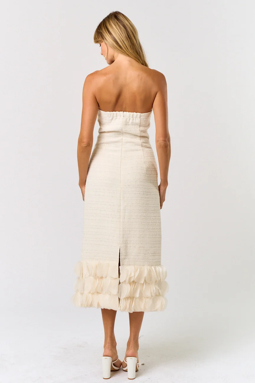 Raeyn Floral Texture Tweed Dress