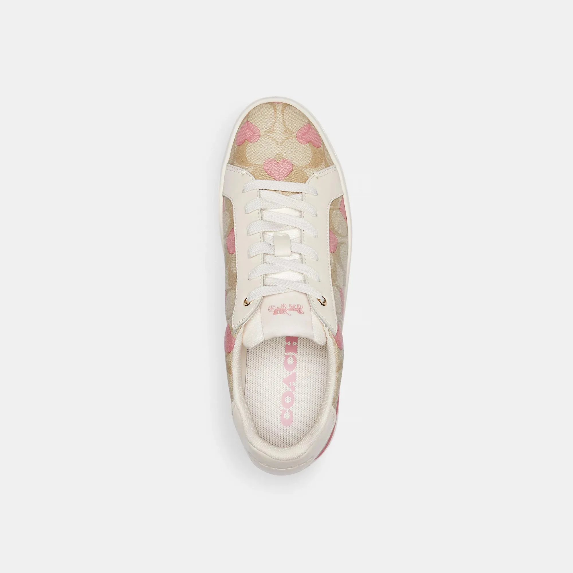 Outlet Clip Low Top Sneaker In Signature Canvas With Hearts