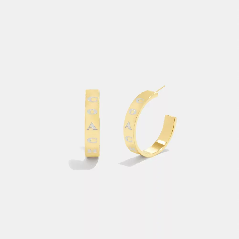 Pegged Hoop Earrings