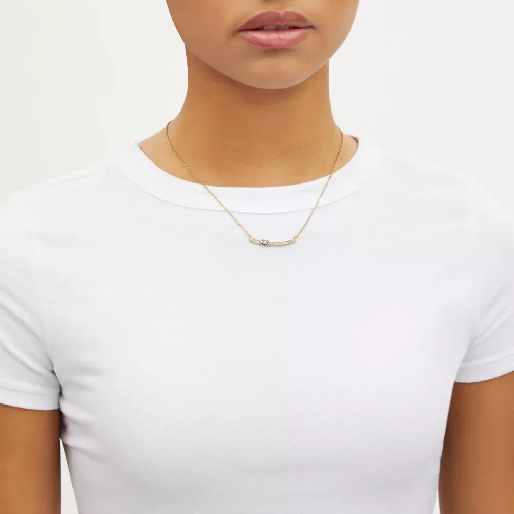 Signature Pavé Bar Necklace