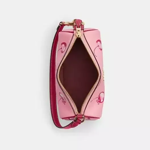 Barrel Bag With Cherry Print