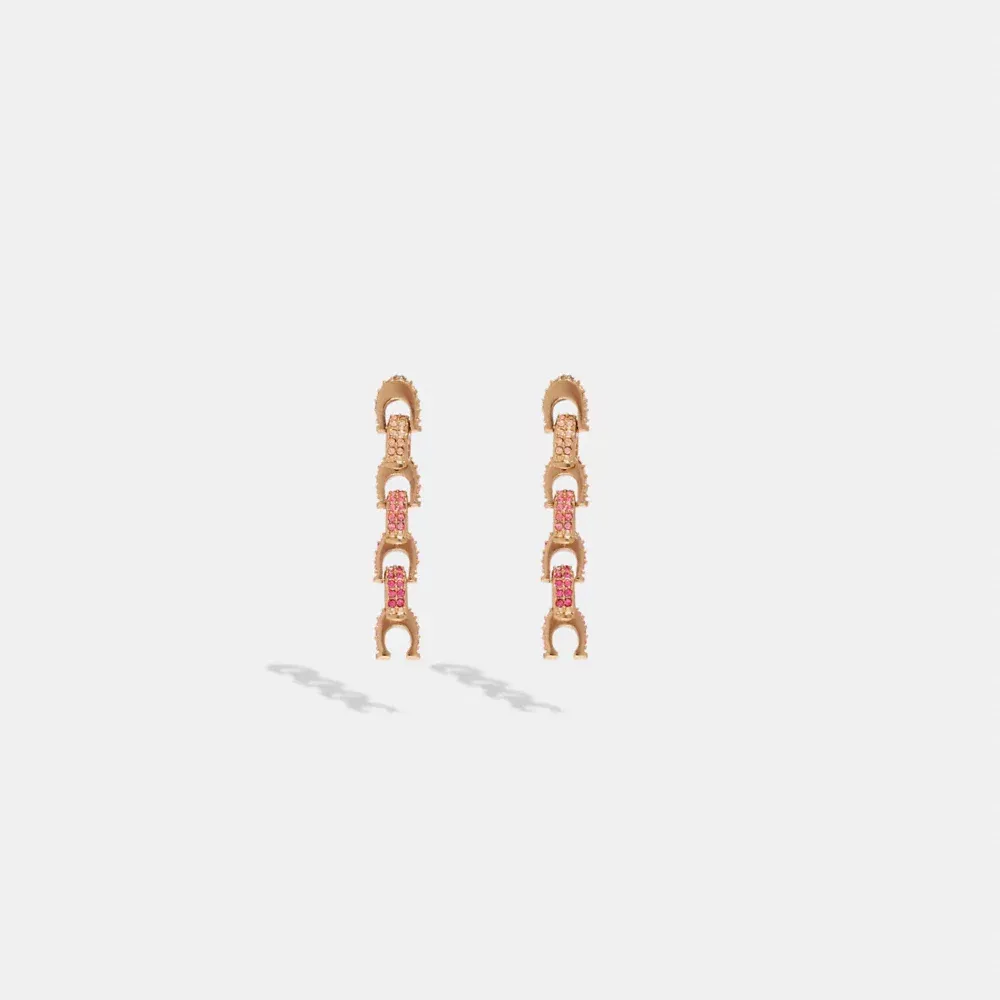Pavé Signature Drop Earrings