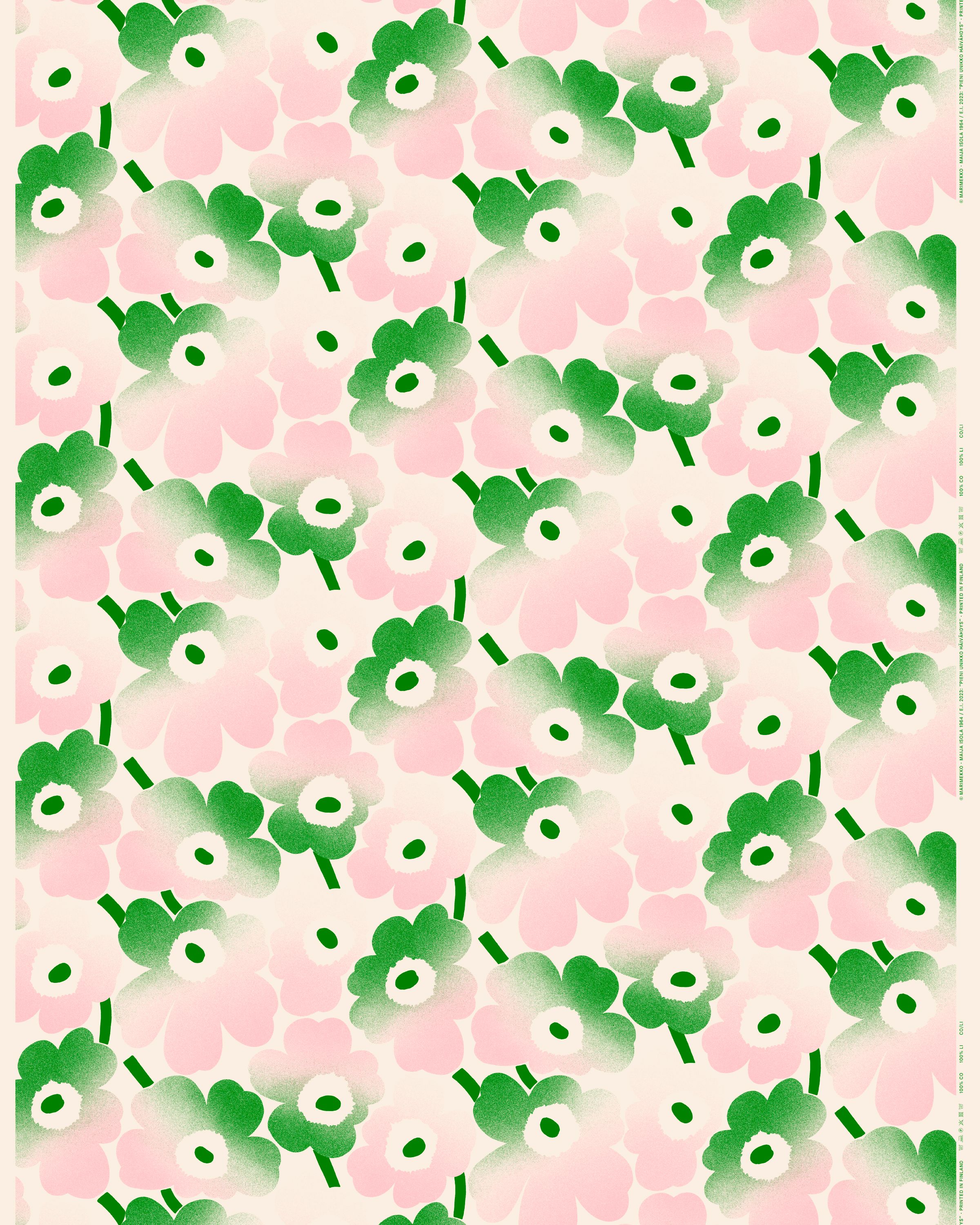 Pieni Unikko Häivähdys Cotton fabric