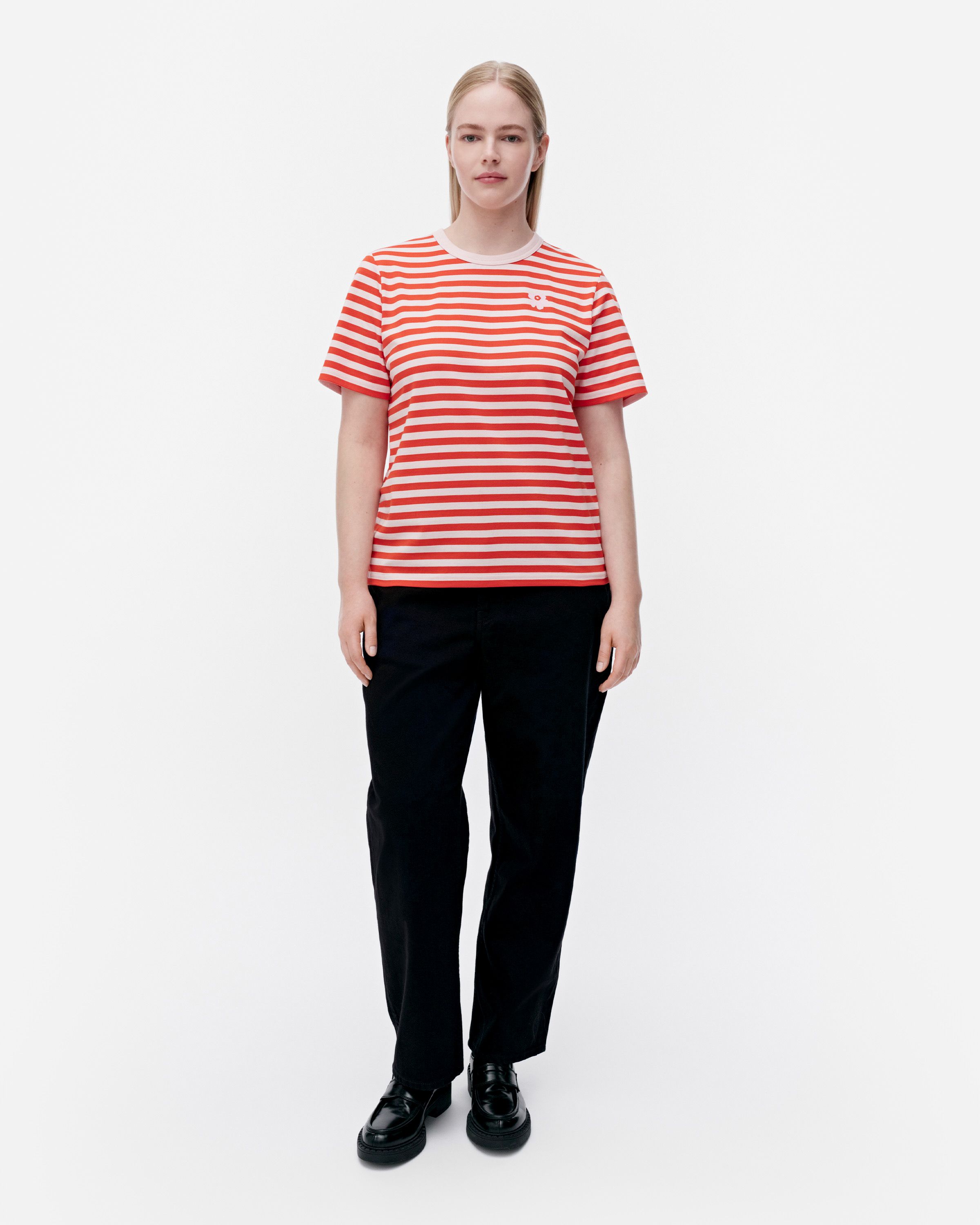 Tasaraita Unikko Kioski t-shirt