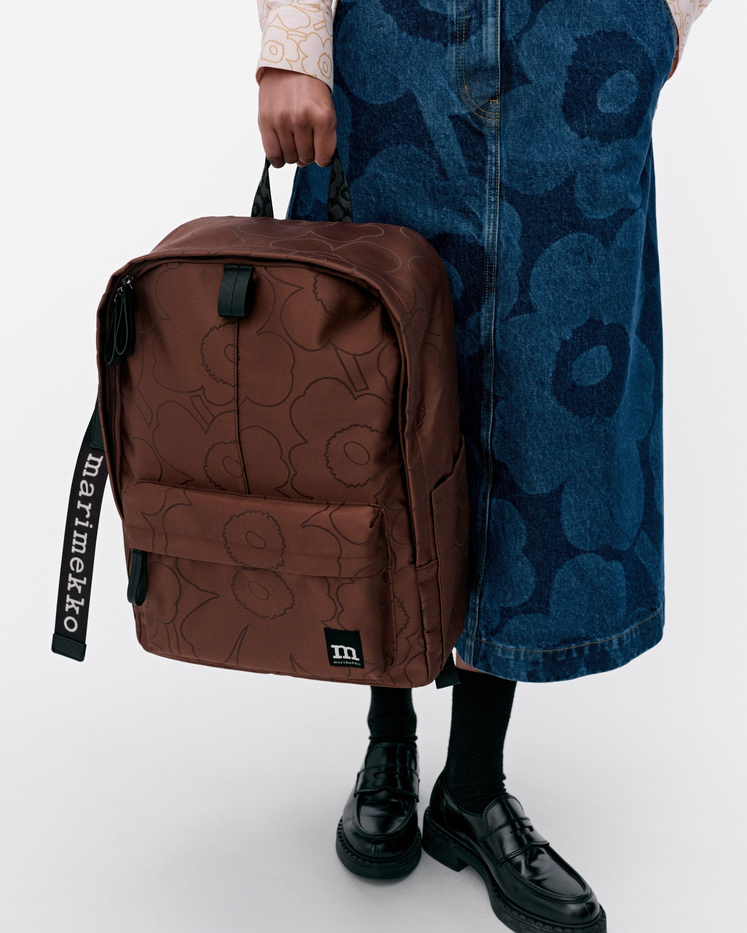 Zip Top Backpack Piirto Unikko Backpack