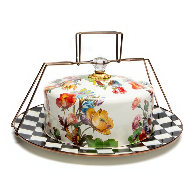 Mocha Check Cake Carrier