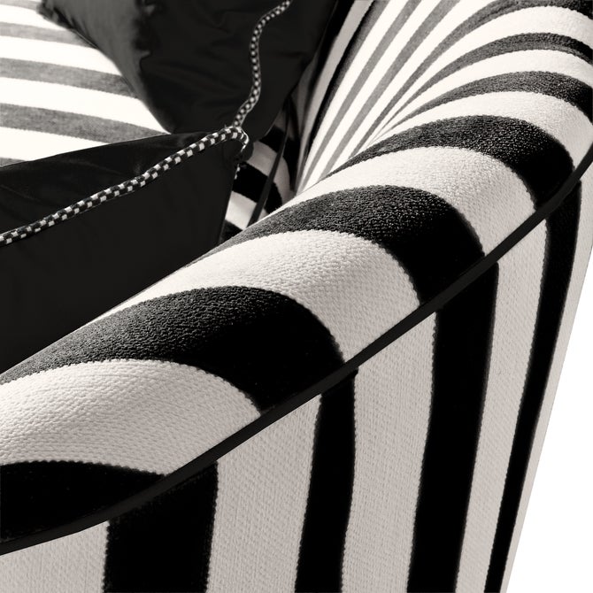 Marquee Black Stripe Chenille Sofa