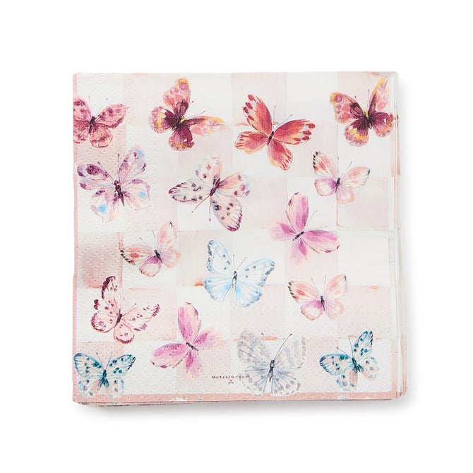 Rosy Check Cocktail Paper Napkins