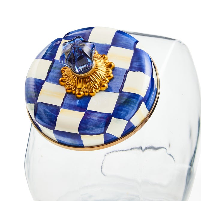 Sweets Jar with Royal Check Lid