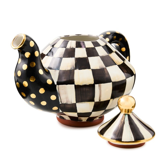 Courtly Check Ceramic Teapot