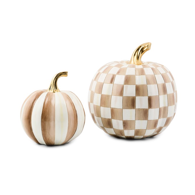 Classic Stripe & Check Pumpkin Set
