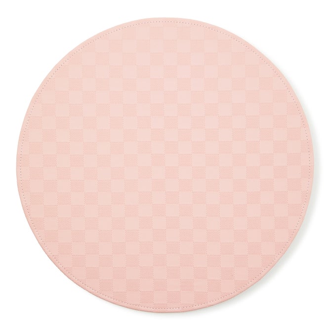 Black Check Faux Leather Placemat
