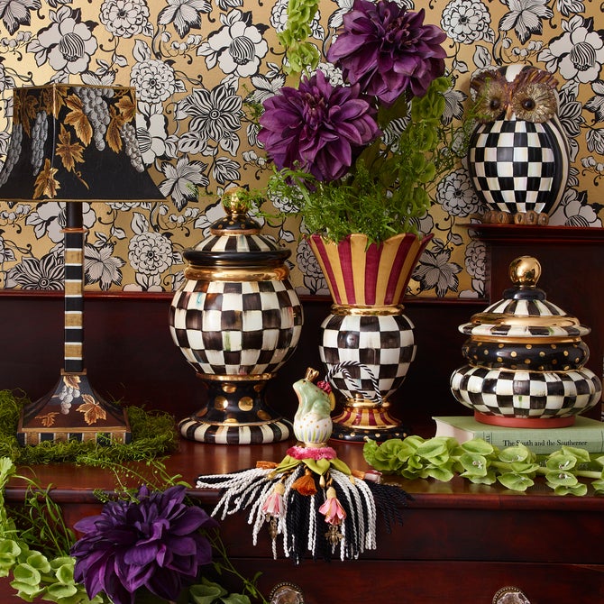 Courtly Check Ceramic Canister