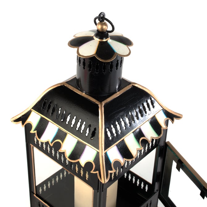 Courtly Stripe Small Candle Lantern