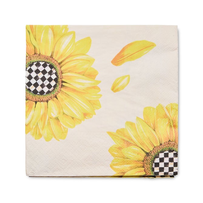 Rosy Check Dinner Paper Napkins