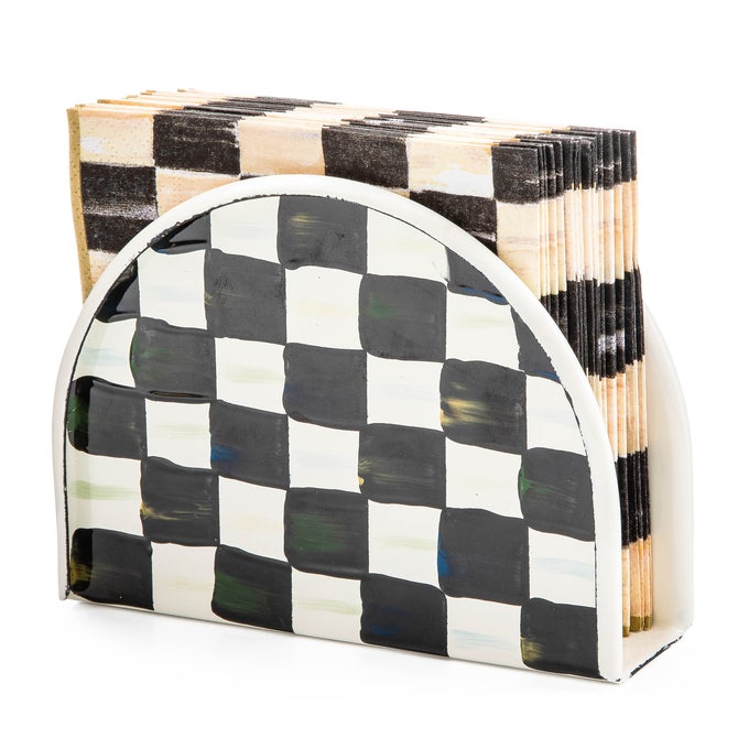 Sterling Check Napkin Holder