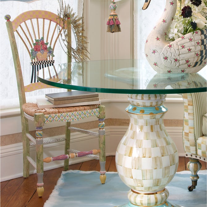 Light Flower Basket Side Chair