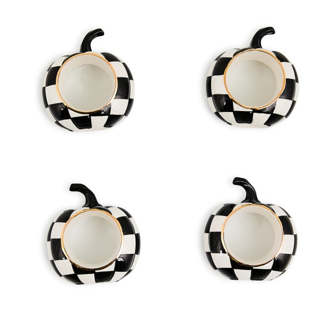 Courtly Check Pumpkin Napkin Rings, Set of 4