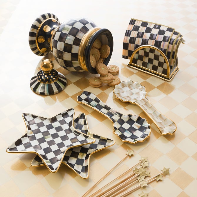 Courtly Check Ceramic Spoon Rest