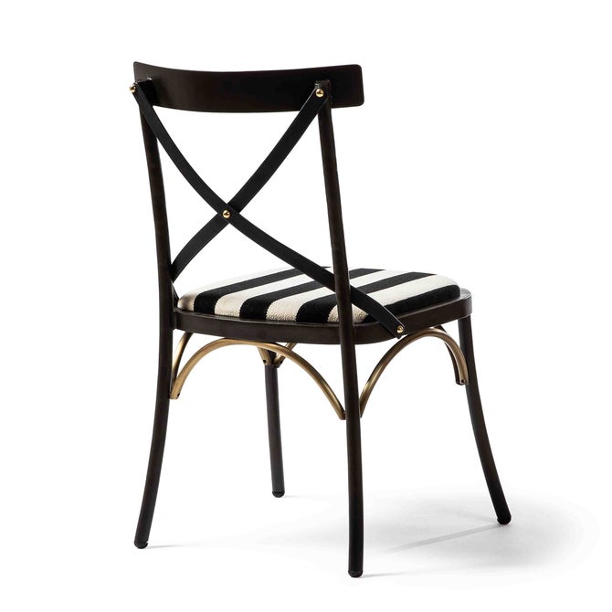Flatiron Black Stripe Dining Chair