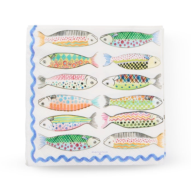 Rosy Check Cocktail Paper Napkins